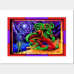 Cool Trippy Hippie Psychedelic Surreal Vipers Vincent Monaco Posters and Art